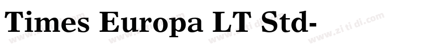Times Europa LT Std字体转换